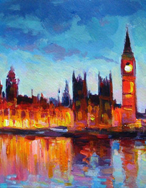 Evening lights of London by Vladimir Lutsevich