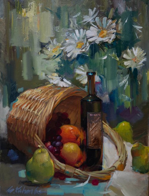 Still Life with Daisies by Sergei Yatsenko