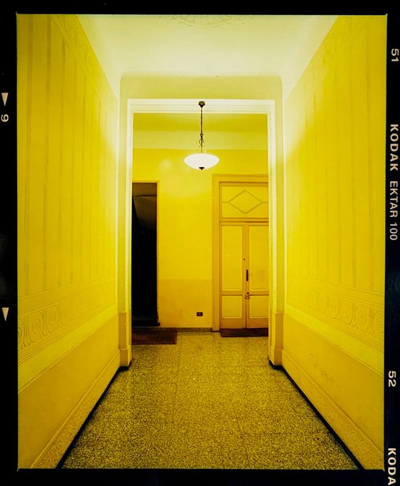 Yellow Corridor Night, Milan, 2019