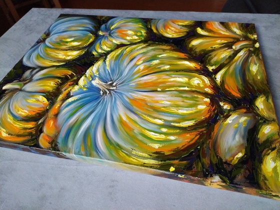 Glowing pumpkins