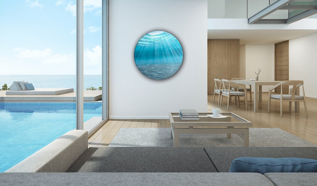 Photorealistic Landscape Oil Painting By Eva Volf, 46 X 46, The Sound Of Water, Original Artwork