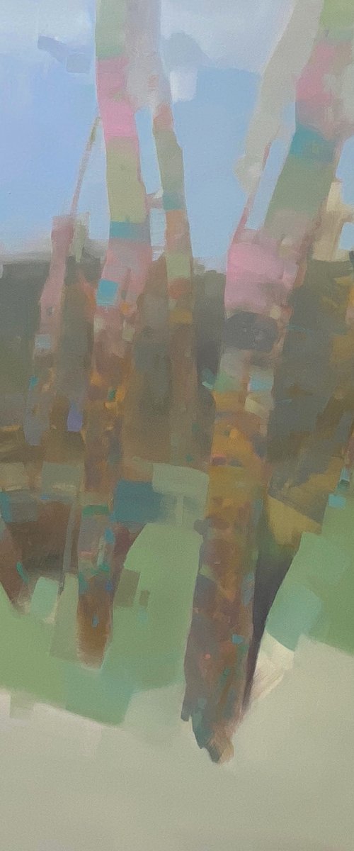 Spring Trees, Original oil painting, Handmade artwork, One of a kind by Vahe Yeremyan