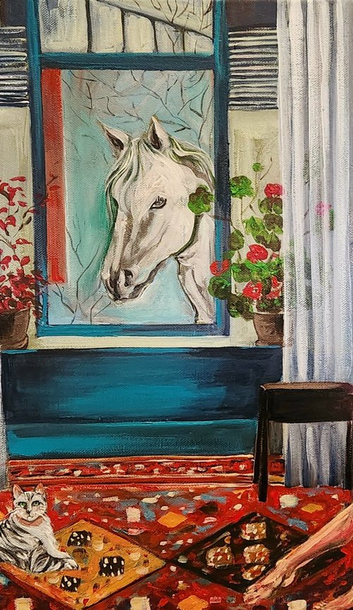 Sapphire stallion's view by Anahita Amouzegar