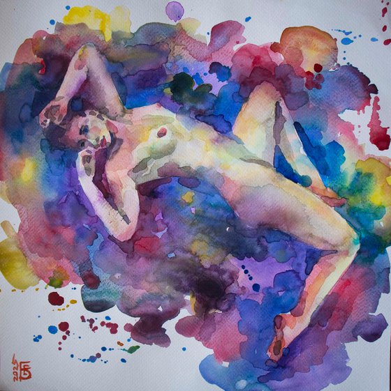 Laying Nude model