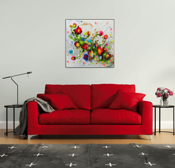 ”Happiness” Large Abstract Painting