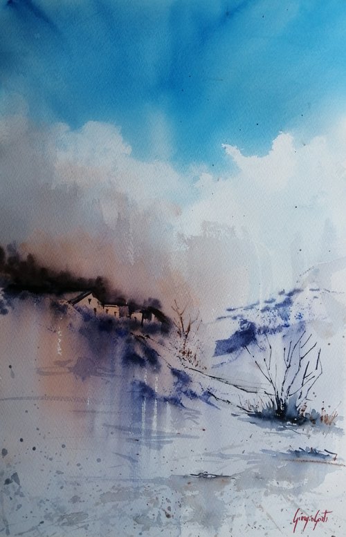 winter landscape 19 by Giorgio Gosti