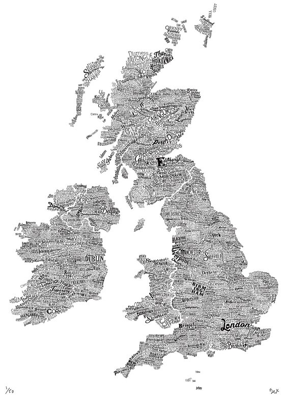 Great British Type Map