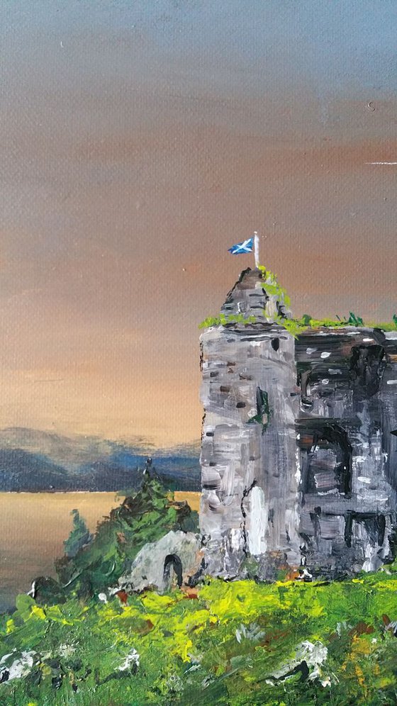 Tarbert Castle Scottish Landscape Painting