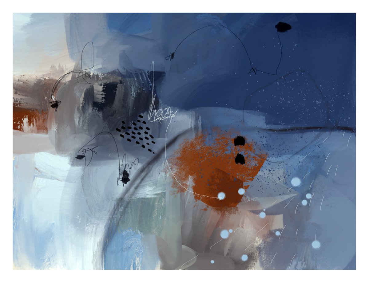 Par un beau jour de pluie - Abstract artwork - Limited edition of 1 by Chantal Proulx