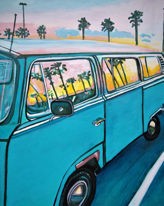 Blue Van / 88.5 x 72 cm