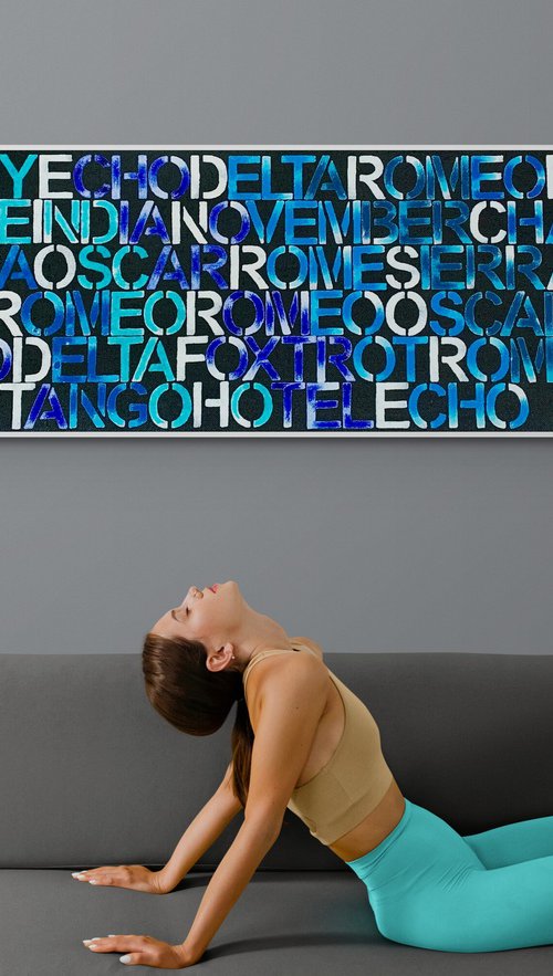 Love the sea No. 4722 typography ocean sailing by Anita Kaufmann