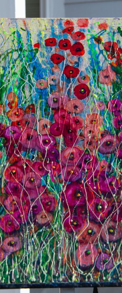Pink Wildflowers by OLena Art by Lena Owens at OLena Art