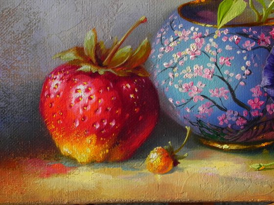 "With strawberry" Original Kitchen Decor