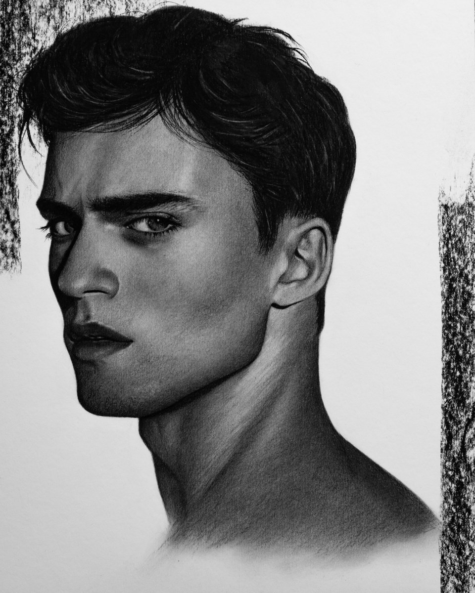 Photorealistic Charcoal Drawing , Marco By Mariam Darchiashvili, 8 X 10, Artwork For Sale On Artfinder