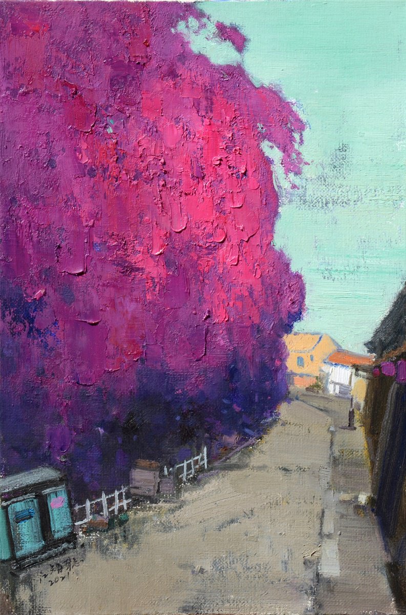 Impressionistic Landscape Oil Painting By Jianzhe Chon, 16 X 24, Landscape 097, Original Artwork