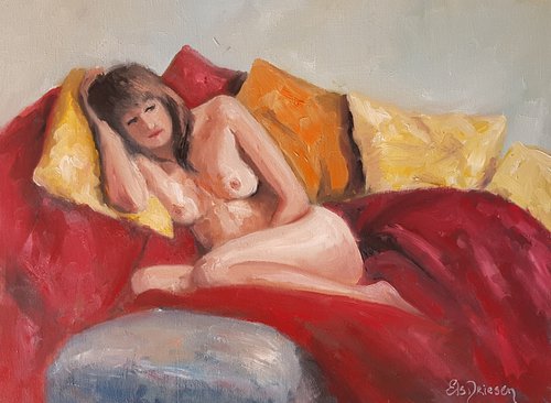 Nude on the sofa by Els Driesen