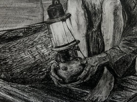 old man with his cormorant