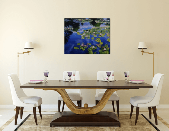 "Water lilies on the water"