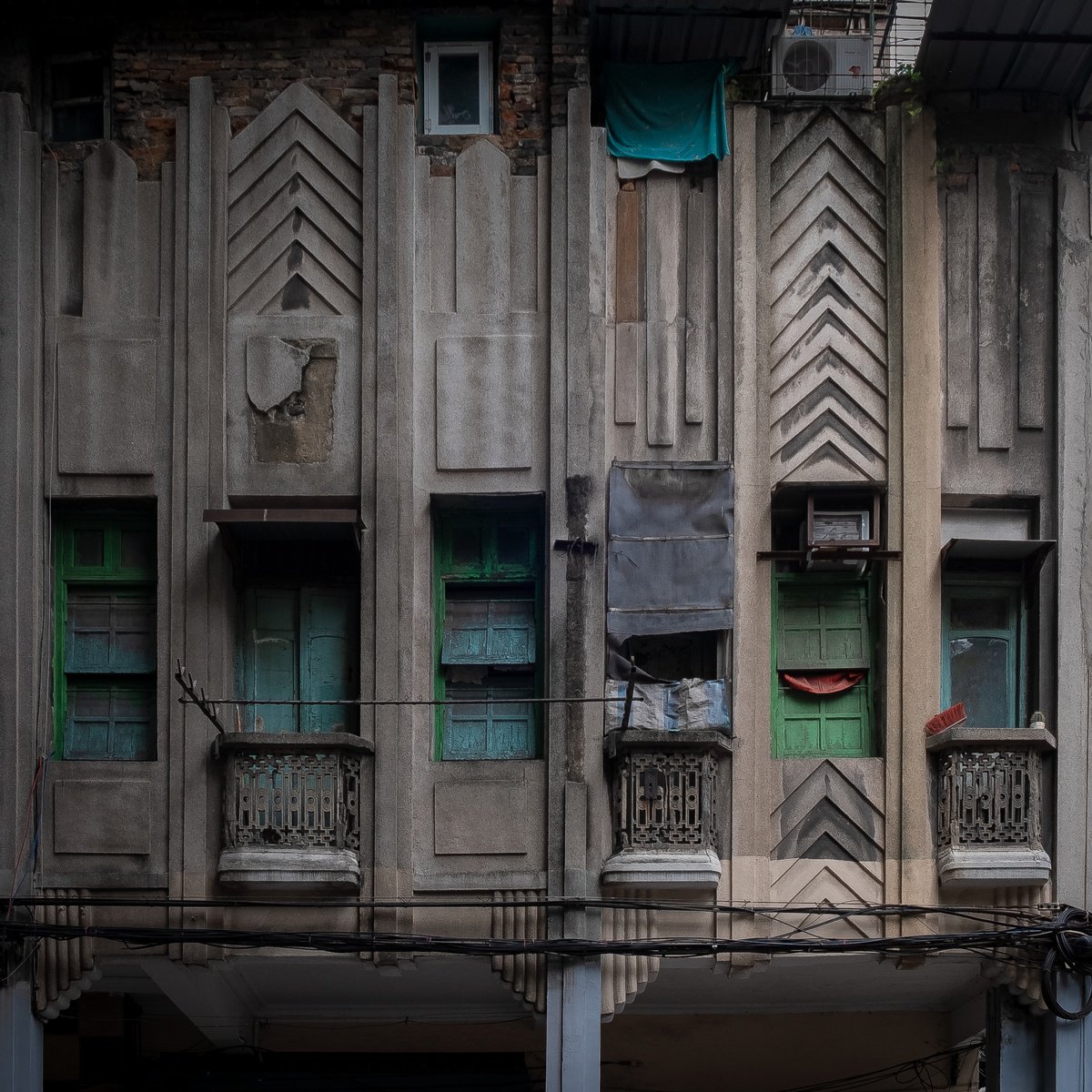 Photorealistic Abstract Photograph By Serge Horta, 17 X 17", Guangzhou Stories, Original Artwork