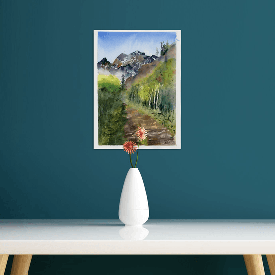 Mountain Path in Morning