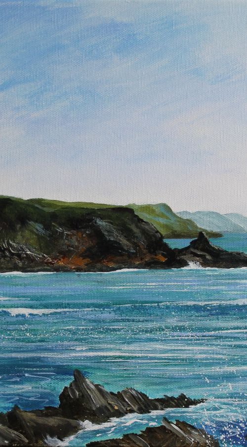 Spring morning at Polridmouth Bay by Valerie Jobes