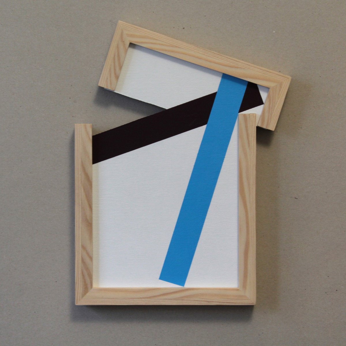 Geometric Abstract Acrylic Painting By Martin Singer, 10 X 13", Cc2B-23, Original Artwork