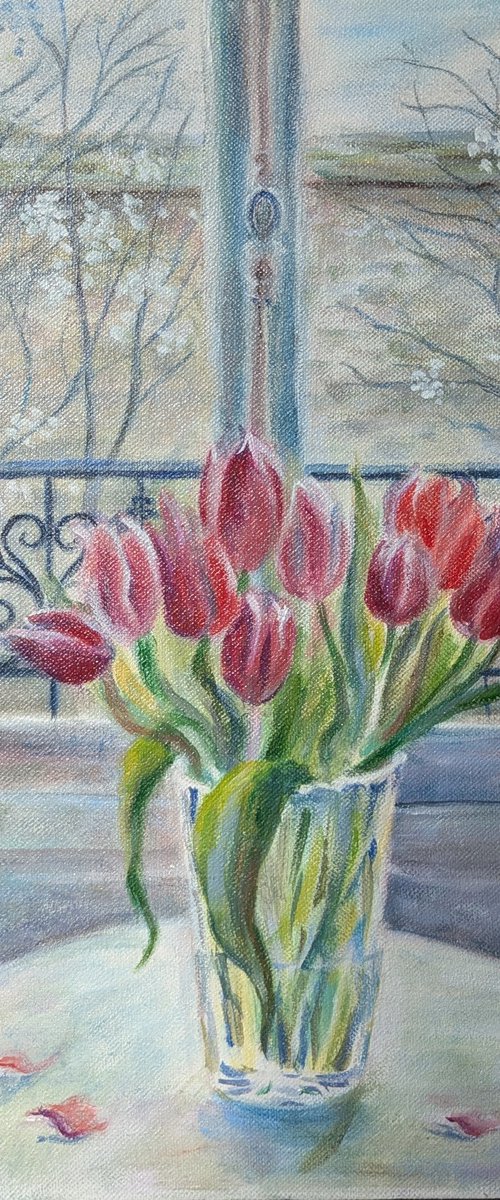 French window in spring by Katia Boitsova