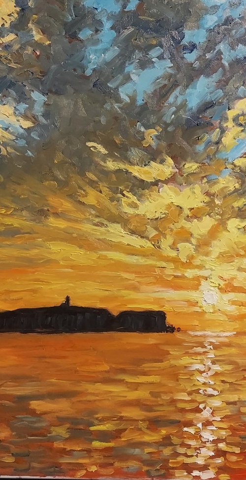Sunrise over the May Island by Colin Ross Jack