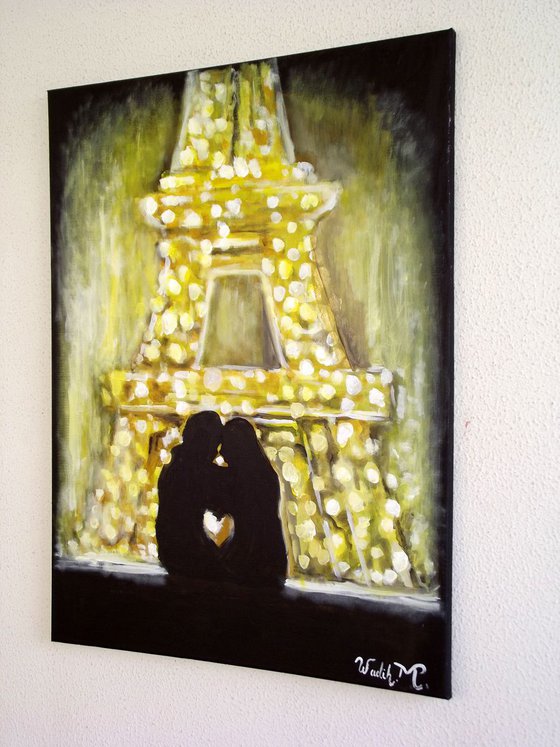 Warm Night Romance - Large size painting (60x80 cm)