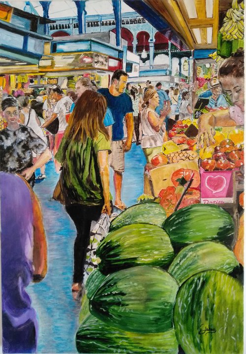 The Malaga market by Isabelle Lucas
