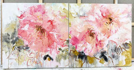 The scent of roses. Diptych.