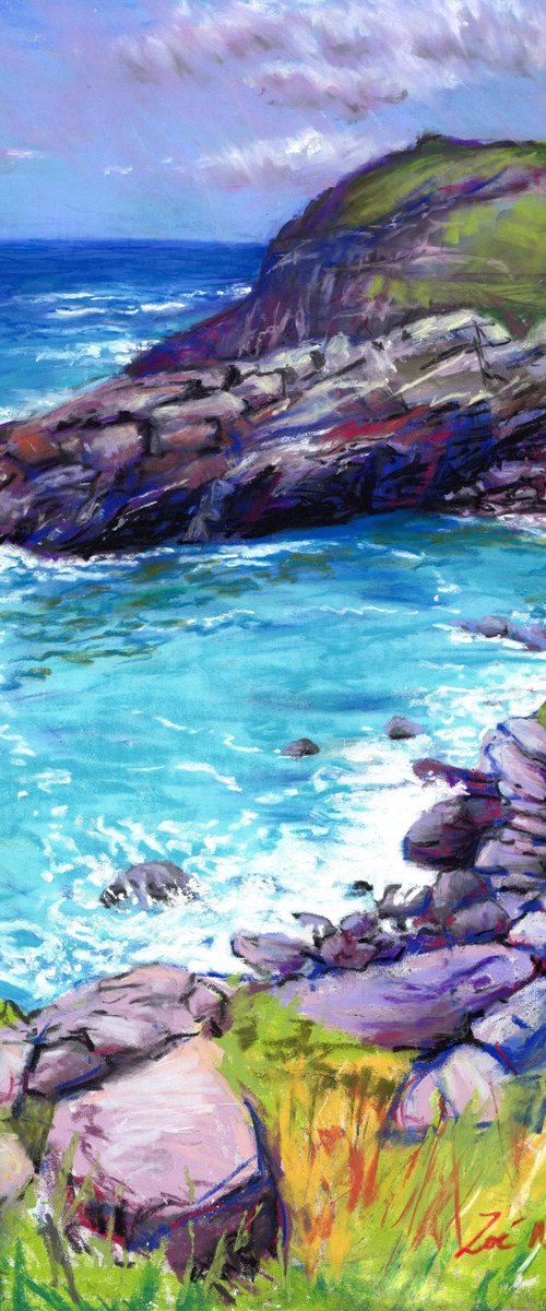 Cornwall, Cove at Tintagel by Zoe Elizabeth Norman