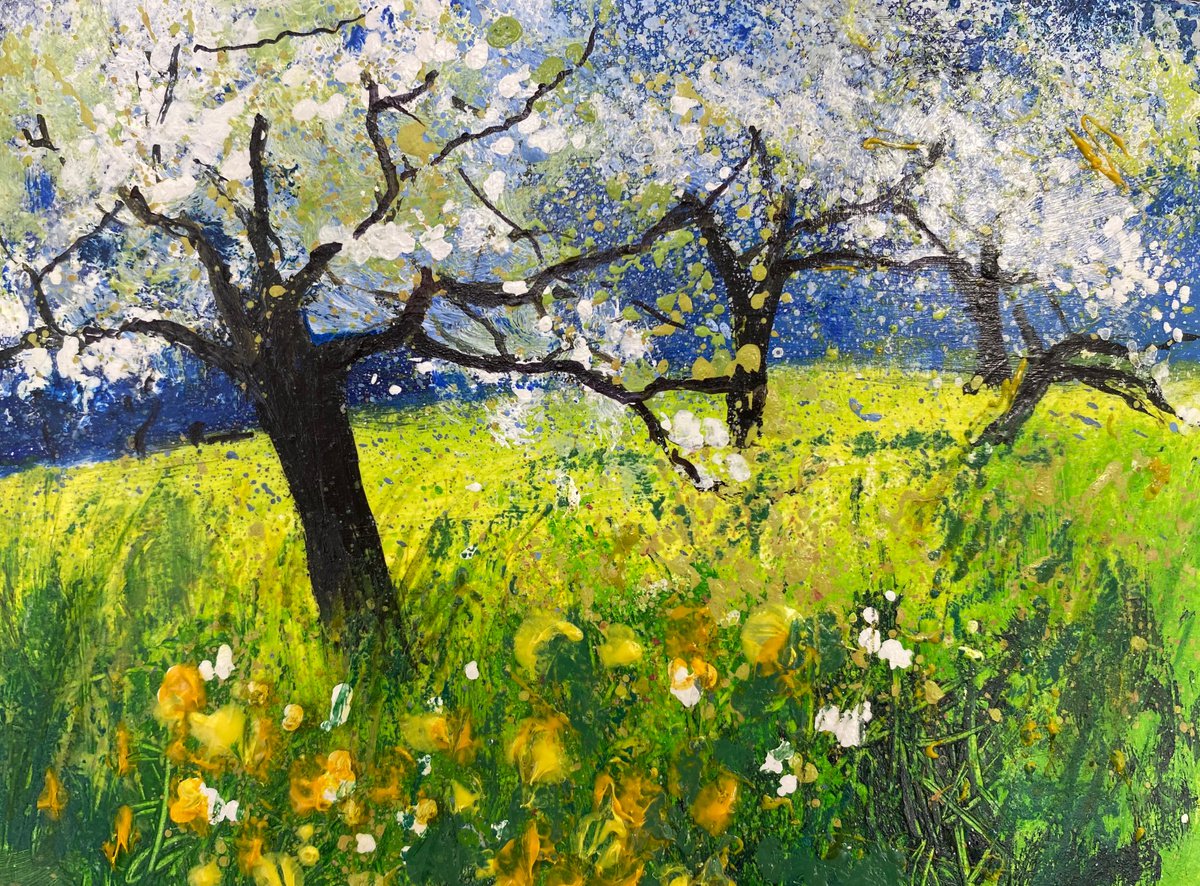 Orchard Series - Spring Yellow Flowers by Teresa Tanner