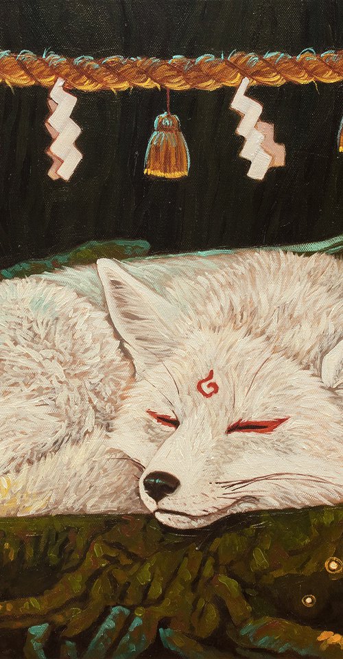 White fox shrine by Yue Zeng