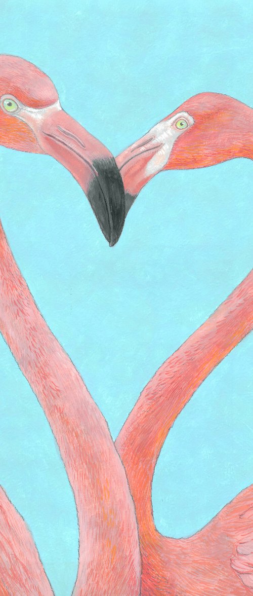 Flamingo kiss by Natalie Levkovska