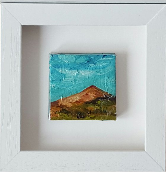 Blue skies of Summer over Croghan mountain- miniture Irish Landscape