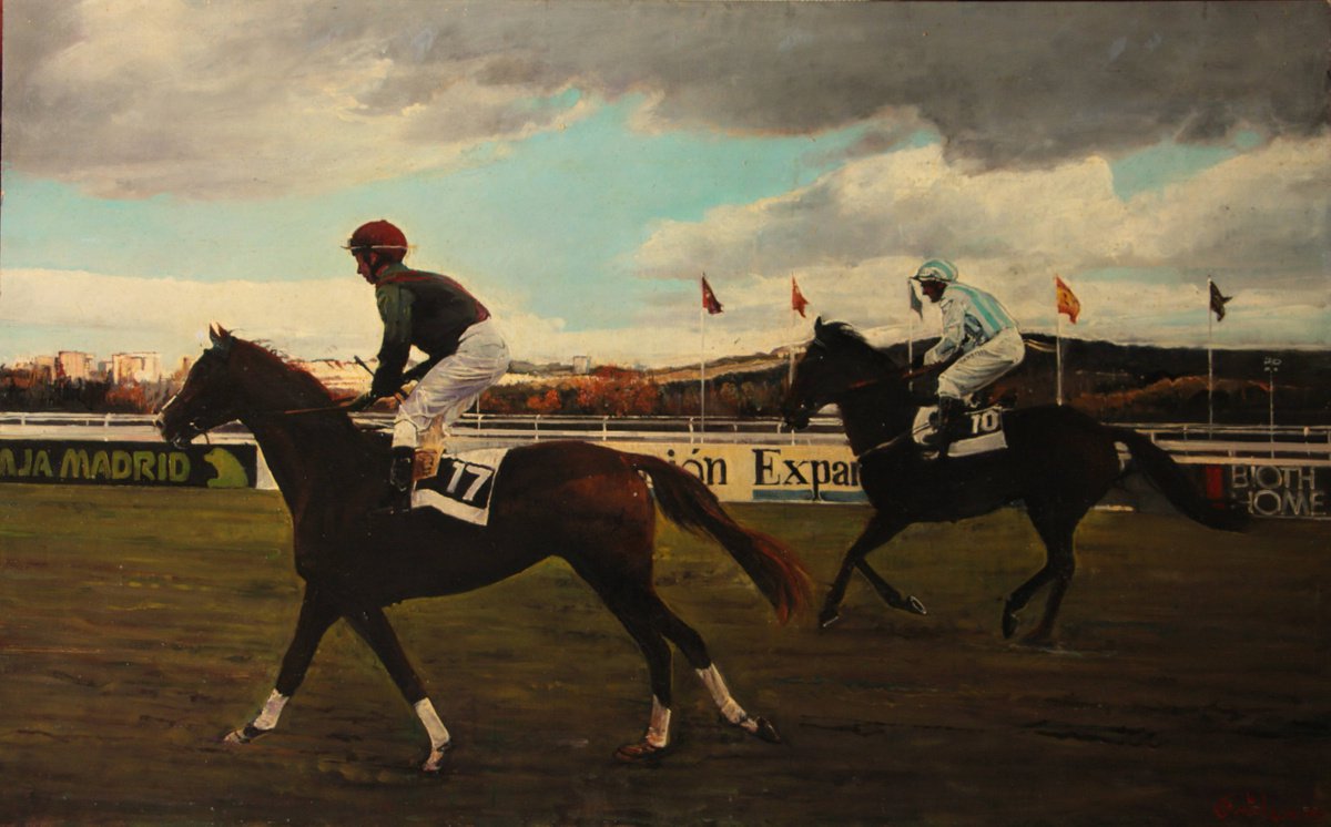 Photorealistic Oil Painting , Two Horsemen By Marco Ortolan, 31 X 20, Artwork For Sale On Artfinder