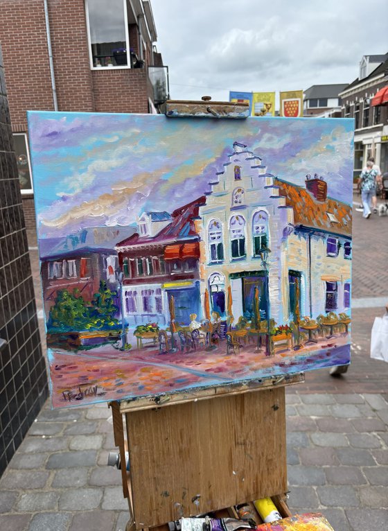 Dutch Town Life: Coevorden Street Cafe