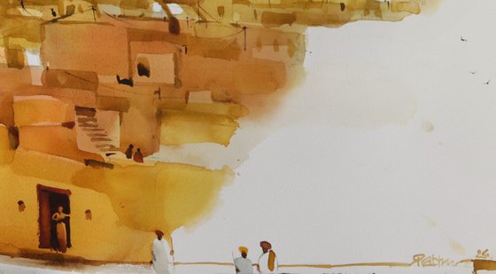 Just outside the city walls