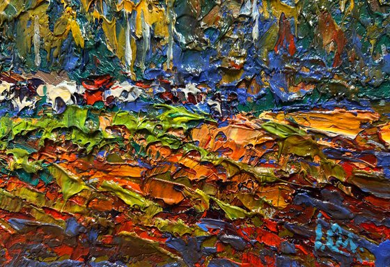 Autumn yellow forest