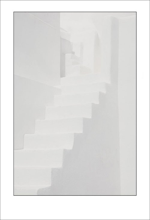 From the Greek Minimalism series: Greek Architectural Detail (White and White) # 8, Santorini, Greece by Tony Bowall FRPS