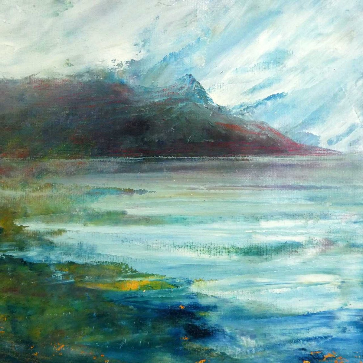 Impressionistic Landscape Oil Painting By Oconnart, 10 X 10", Pap Of Glencoe, Scotland, Original Artwork