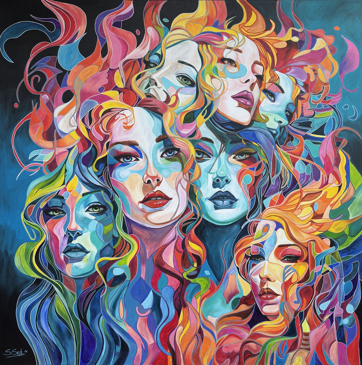 Hydra Xiii By Sabrina Seck, 79 X 79, Artwork For Sale On Artfinder
