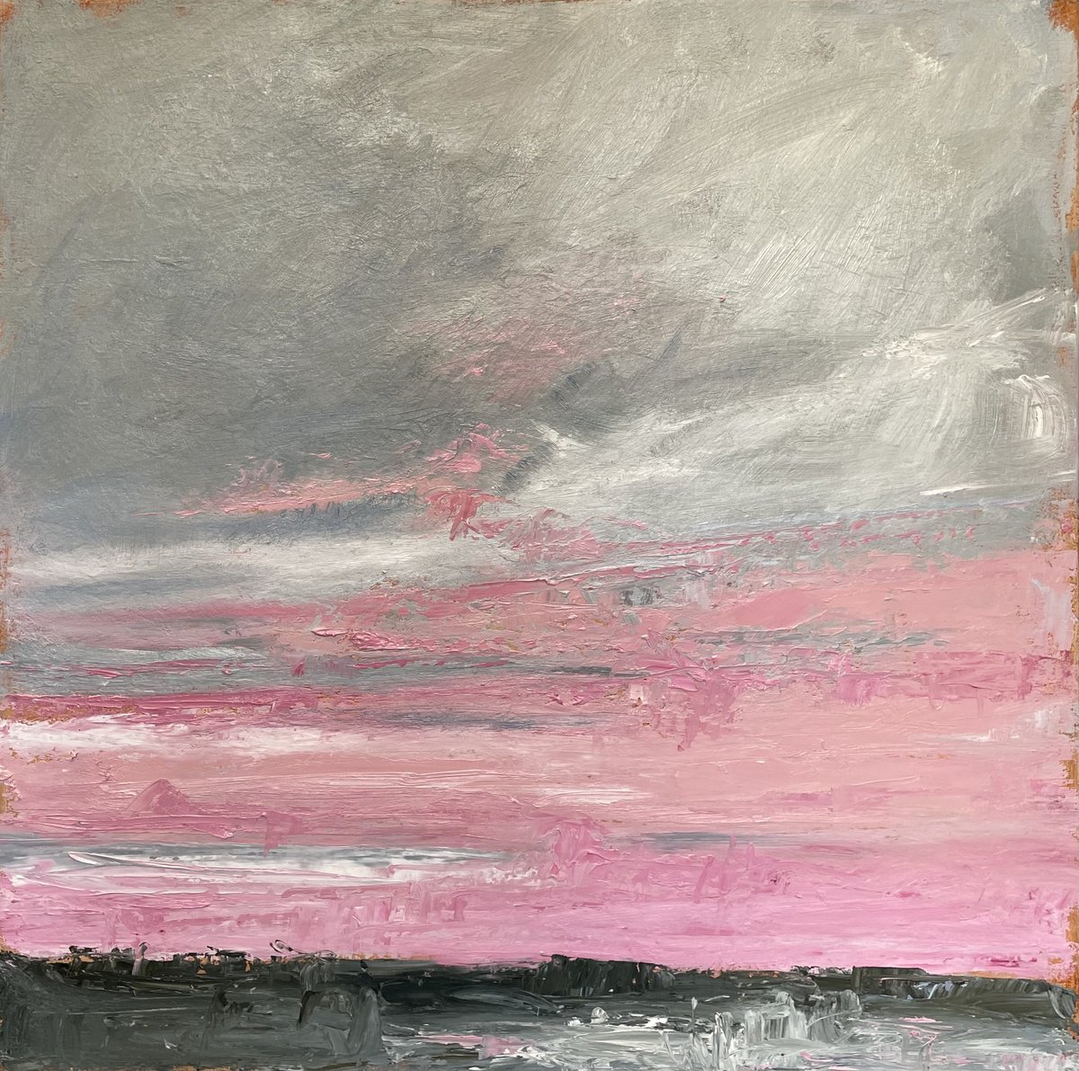 Impressionistic Landscape Oil Painting By Sherry Edmondson, 24 X 24", Winter