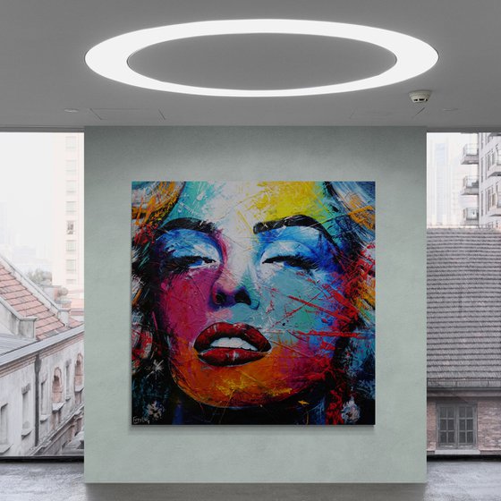 Marilyn Nectar 150cm x 150cm Marilyn Monroe Abstract Realism Art