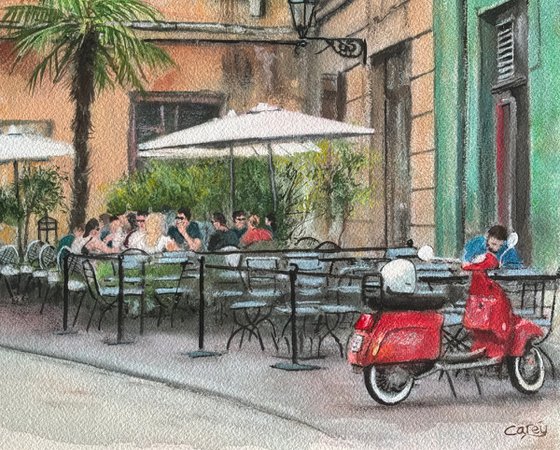 A Summer Afternoon at Camelot Cafe, Krakow