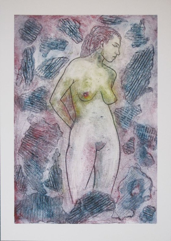 Standing female nude