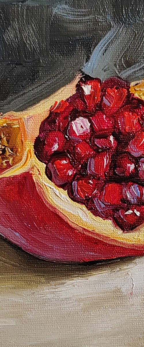 Pomegranate fruit still life by Leyla Demir