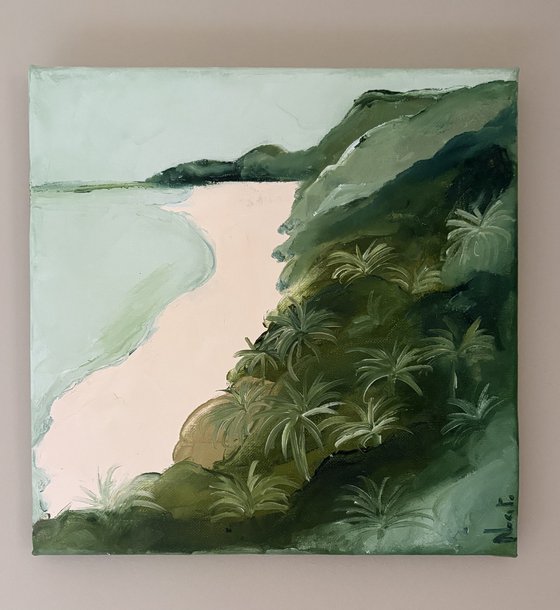 Wild beach shoreline