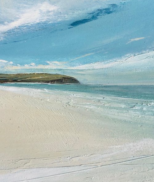 Cornish Beach small seascape by Jane Skingley